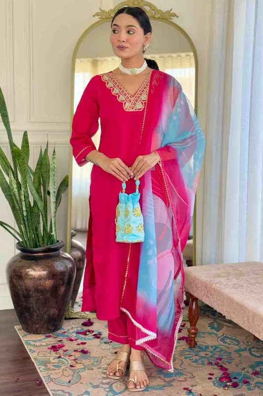 Pink Colour Rayon Slub Stitched Suit VSSS1113288