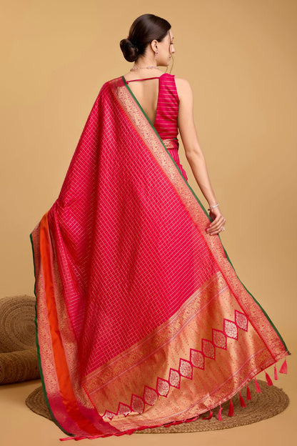Pink Colour Silk Saree VSSD1110082