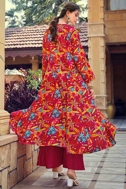 Pink Colour Silk Stitched Indo Western Suit VSSS1113944