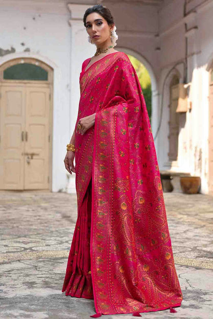 Pink Colour Silk Traditional Saree