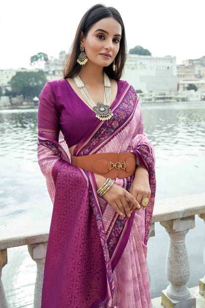 Pink Colour Soft Silk Designer Saree VSSD1113381