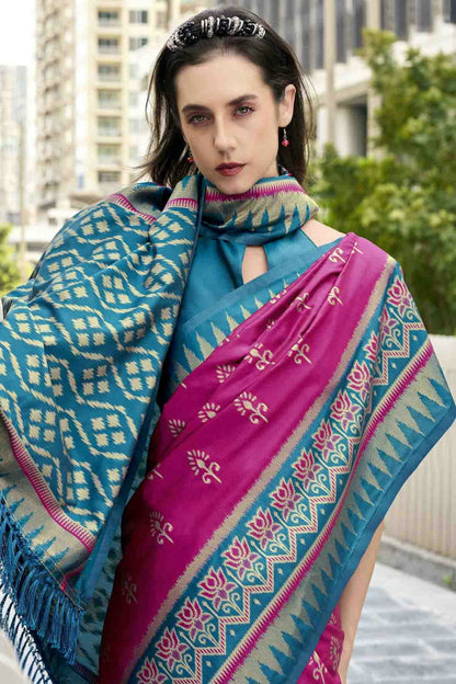 Pink Colour Soft Silk Printed Traditional Sarees VSSD1113721