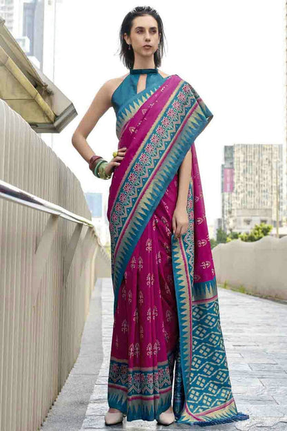 Pink Colour Soft Silk Printed Traditional Sarees VSSD1113721