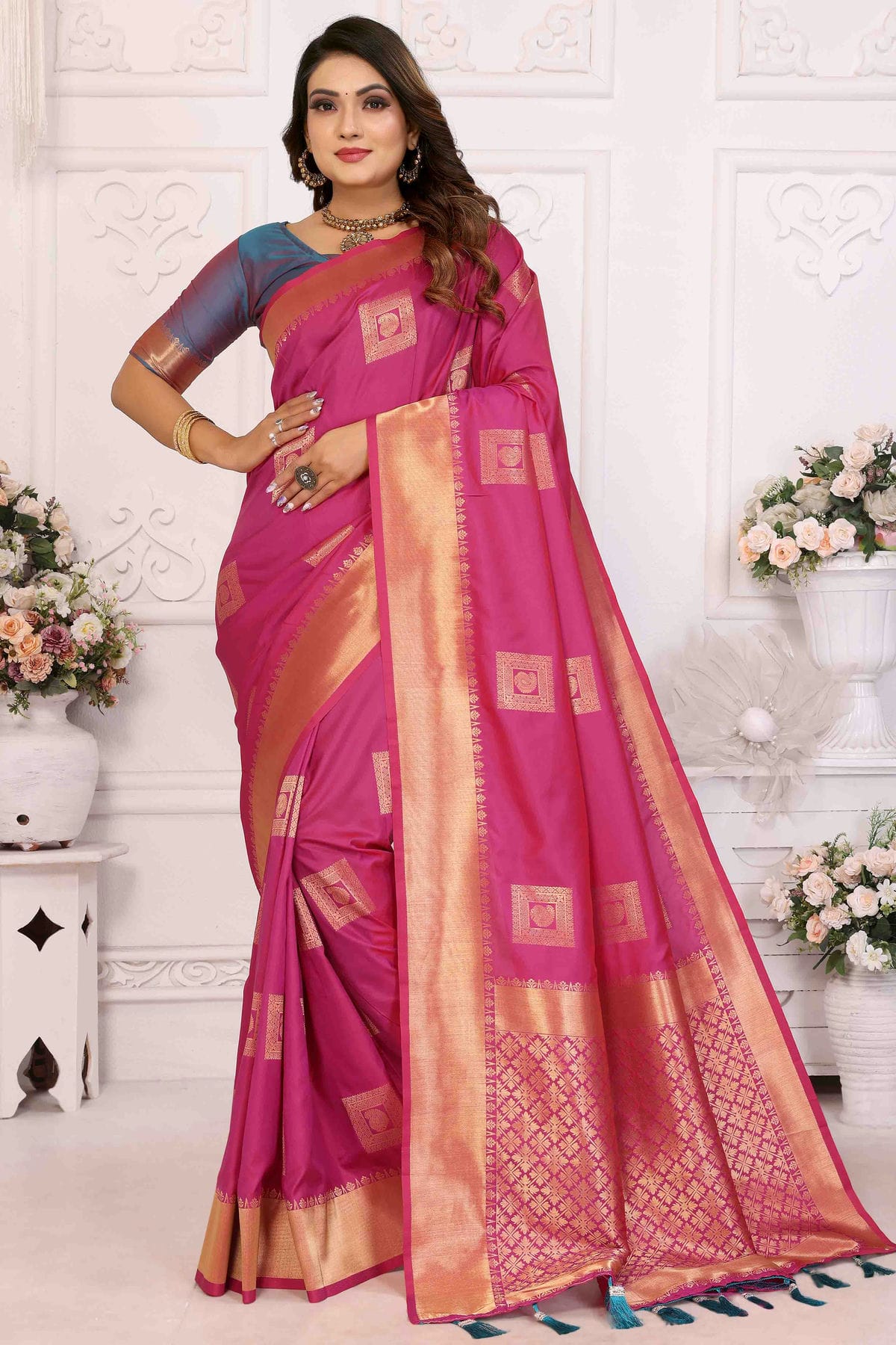 Pink Colour Soft Silk Traditional Saree VSSD1113102