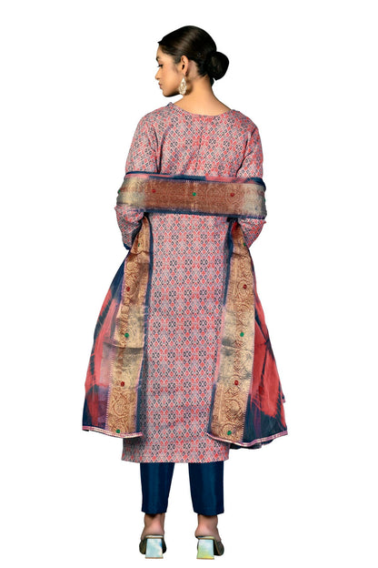 Pink Colour Unstitched Cotton Fabric Straight Suit VSUS1160957