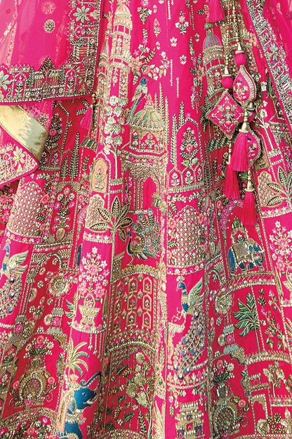 Pink Embroidery Silk Lehenga Choli VSLC1290123