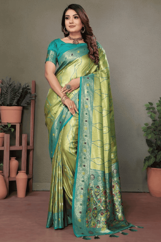 Pista-Green-Colour-Woven-Work-Pure-Banarasi-Tissue-Silk-Traditional-Saree-VSSD1250322