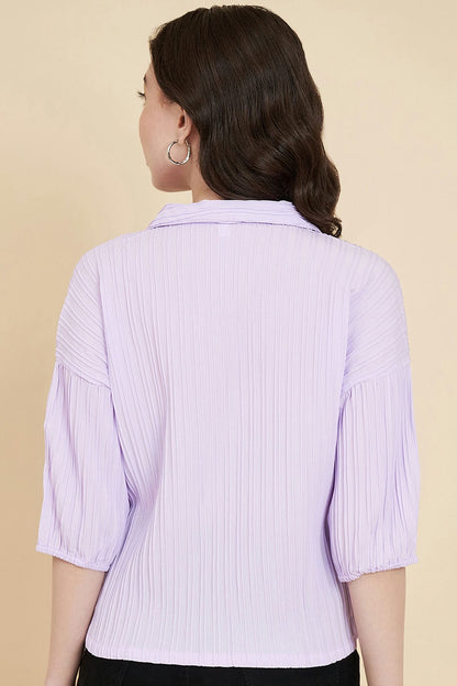 Purple Colour Boxy Readymade Top VSTP1110826