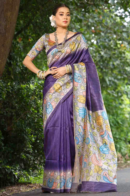 Purple Colour Cotton Silk Traditional Saree VSSD1260084