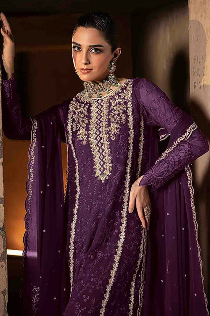 Purple Colour Faux Georgette Pakistani Suit VSSM1140895