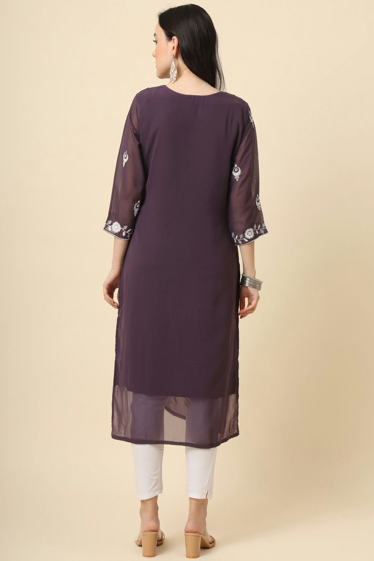 Purple Colour Georgette Kurti VSKR1111186