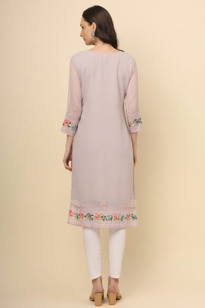 Purple Colour Georgette Kurti VSKR1111192