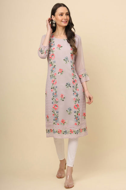 Purple Colour Georgette Kurti