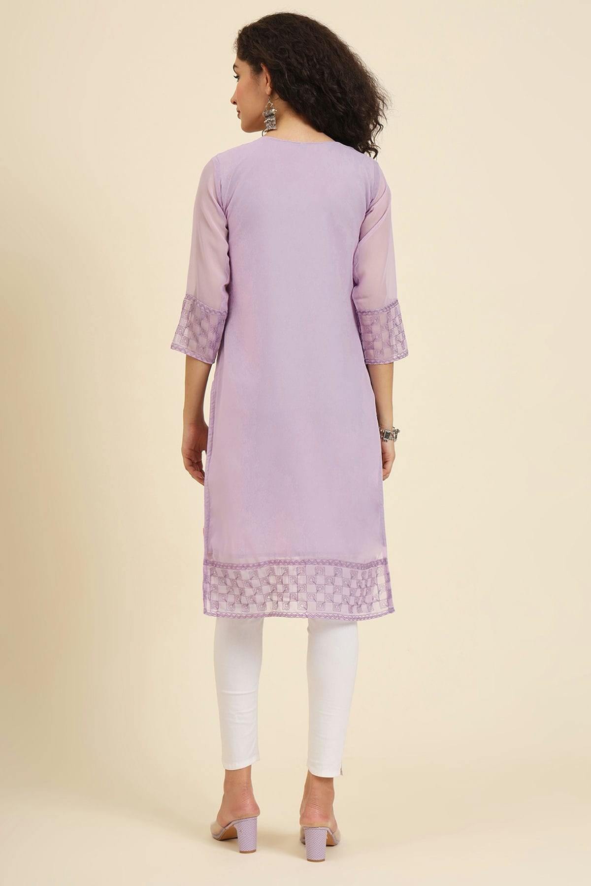 Purple Colour Georgette Kurti VSKR1111238