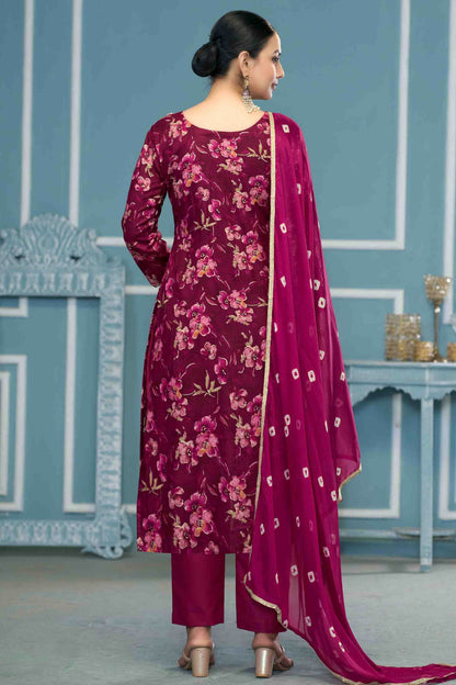 Purple Colour Jaam Cotton Pant Style Suit VSSM1113220