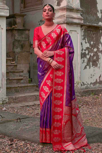 Purple Colour Kanchi Silk Traditional Saree VSSD1260057