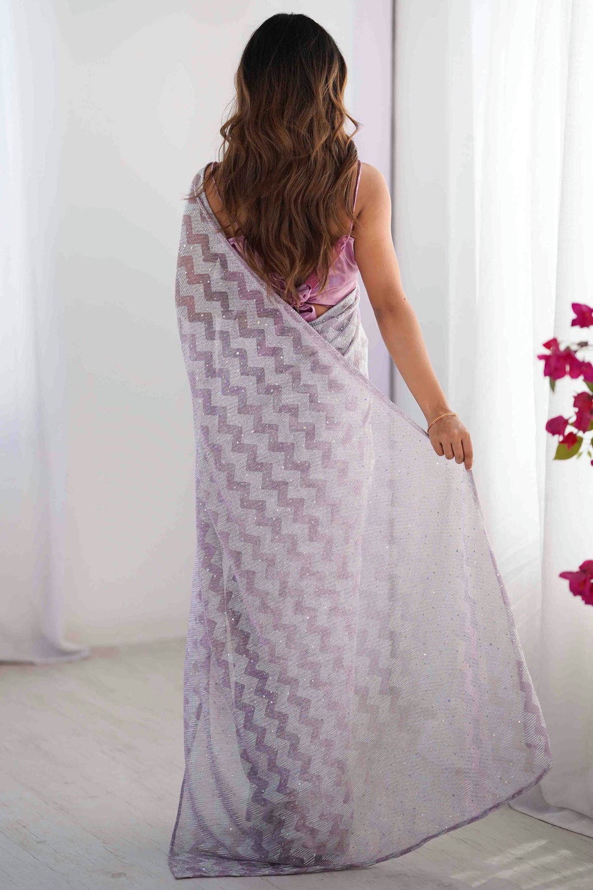 Purple Colour Organza Desginer Saree VSSD1113846