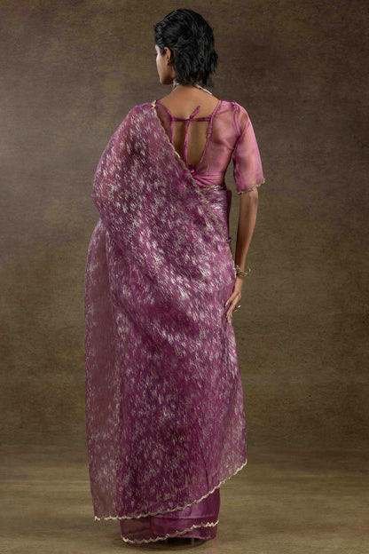 Purple Colour Tissue Silk Ready To Wear Saree VSSD1122045