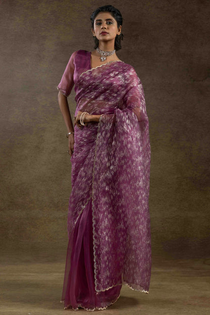 Purple Colour Tissue Silk Ready To Wear Saree VSSD1122045