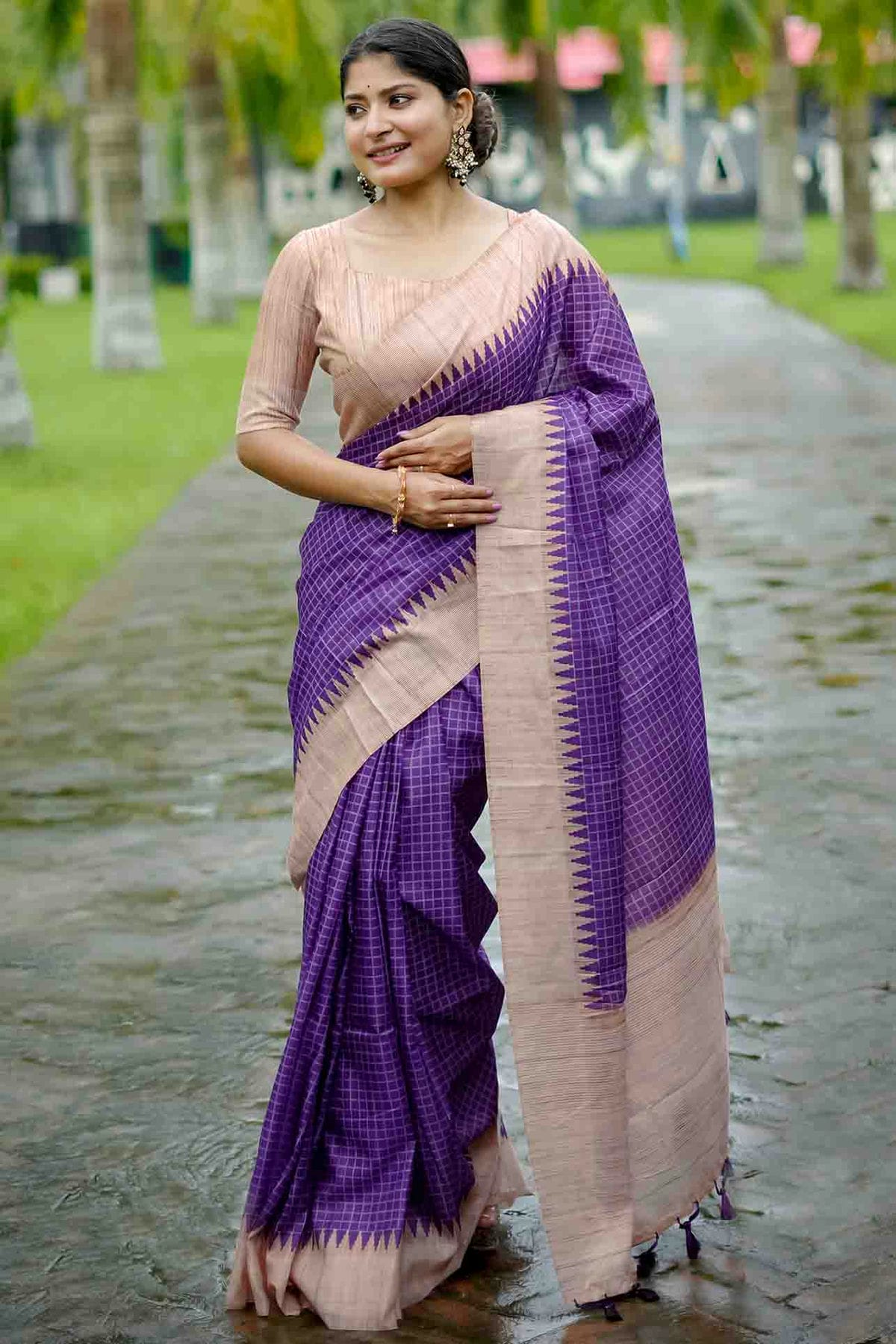 Purple Colour Tussar Silk Traditional Saree VSSD1260072