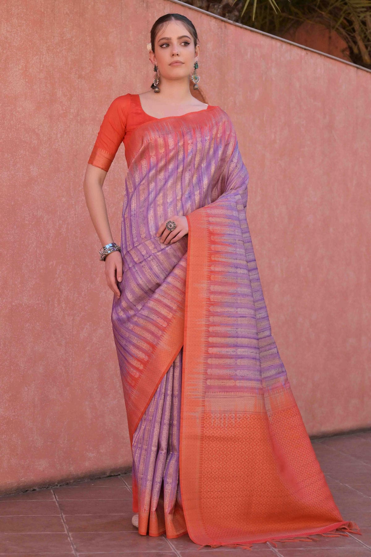 Purple Colour Tussar Silk Traditional Saree VSSD1260078