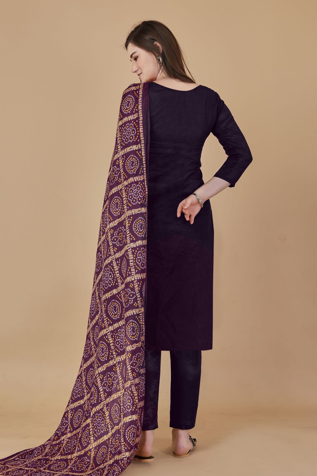 Purple Colour Unstitched Banarasi Jacquard Fabric Straight Suit VSUS1160984