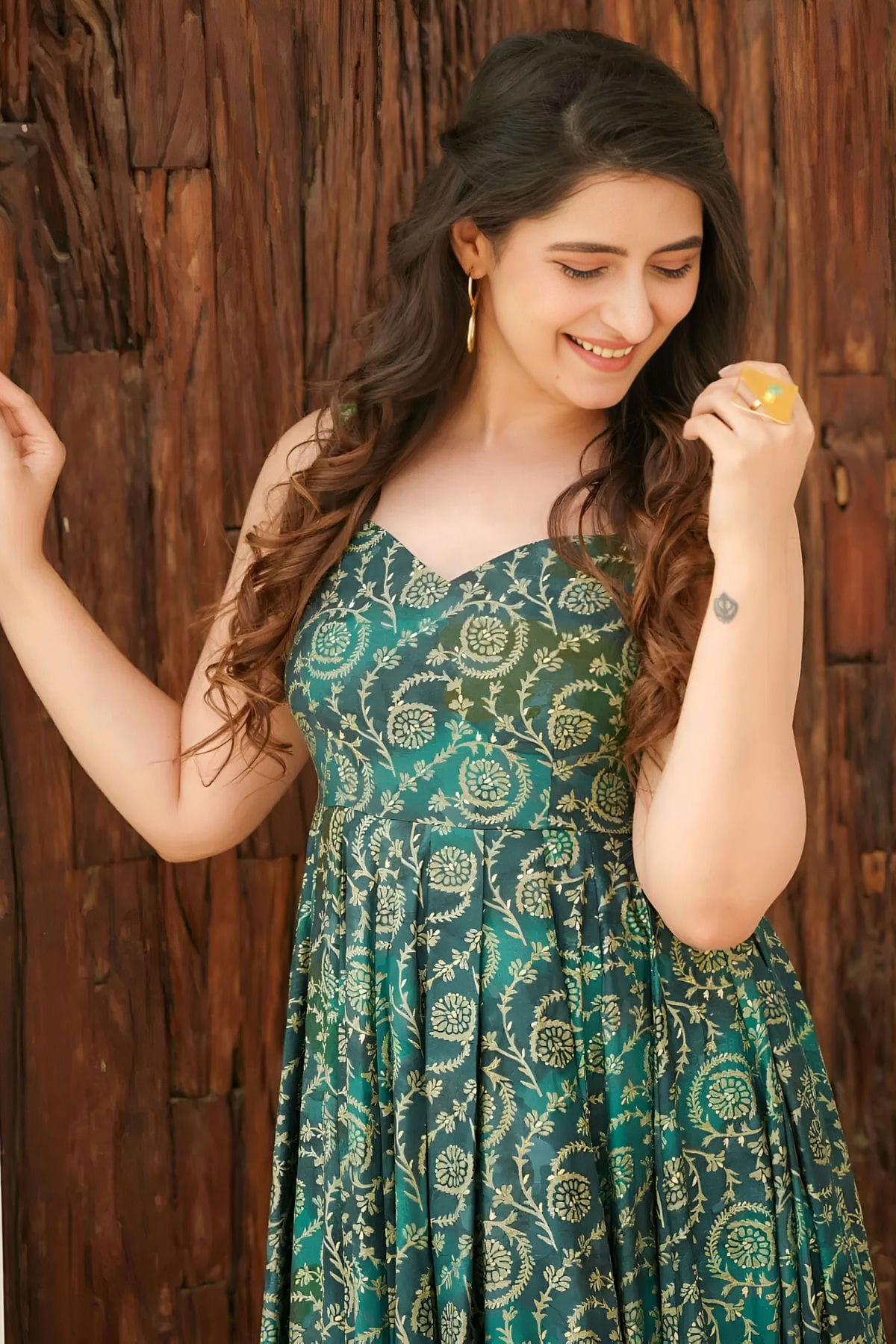 Rama Green Colour Rayon Fabric Stitched Gown VSGW1112357