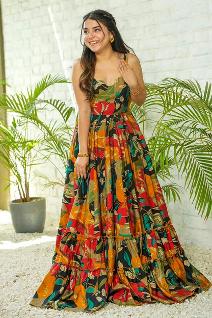 Rayon Readymade Long Gown VSGW1110555