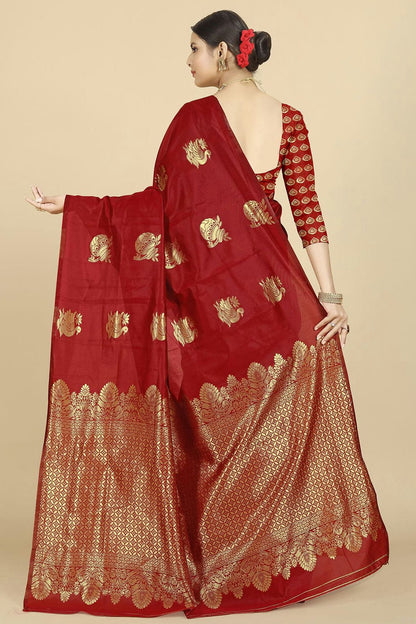 Red Colour Banarasi Silk Saree VSSD1180173