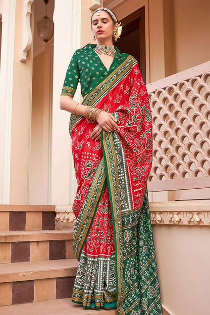 Red Colour Sigma Silk Traditional Saree