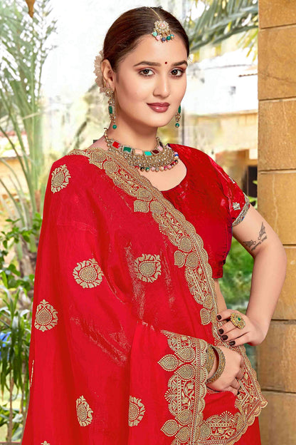 Red Colour Silk Designer Saree VSSD1121969