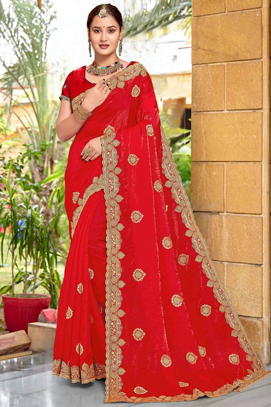 Red Colour Silk Designer Saree VSSD1121969