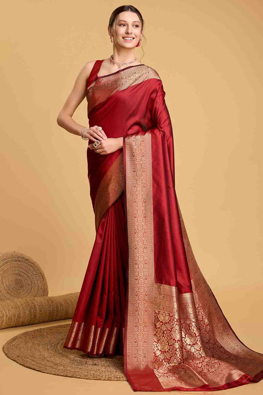 Red Colour Soft Silk Traditional Saree VSSD1112826