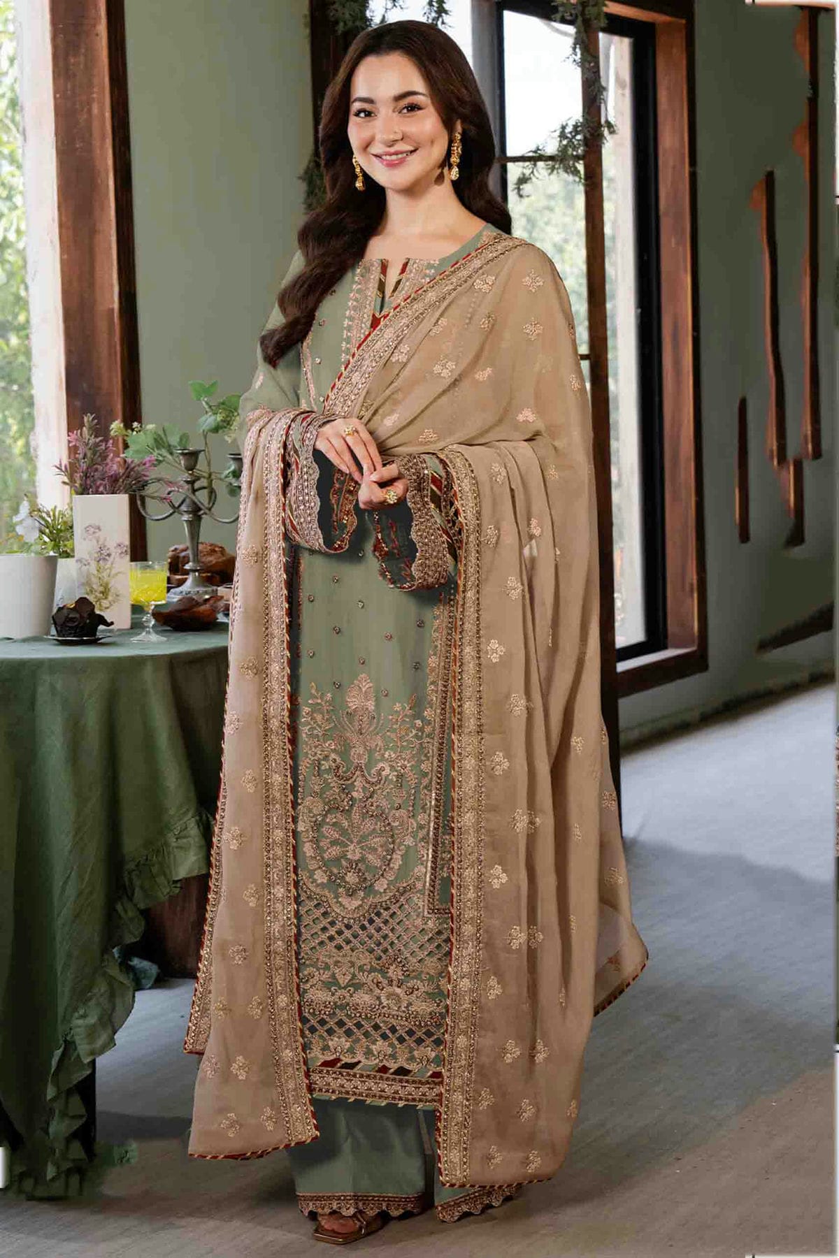 Sea Green Colour Faux Georgette Pakistani Suit VSSM1140902