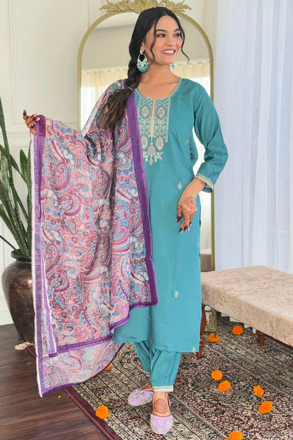 Sky-Blue-Colour-Embroidery-Viscose-Chanderi-Stitched-Suit-VSSS1112474