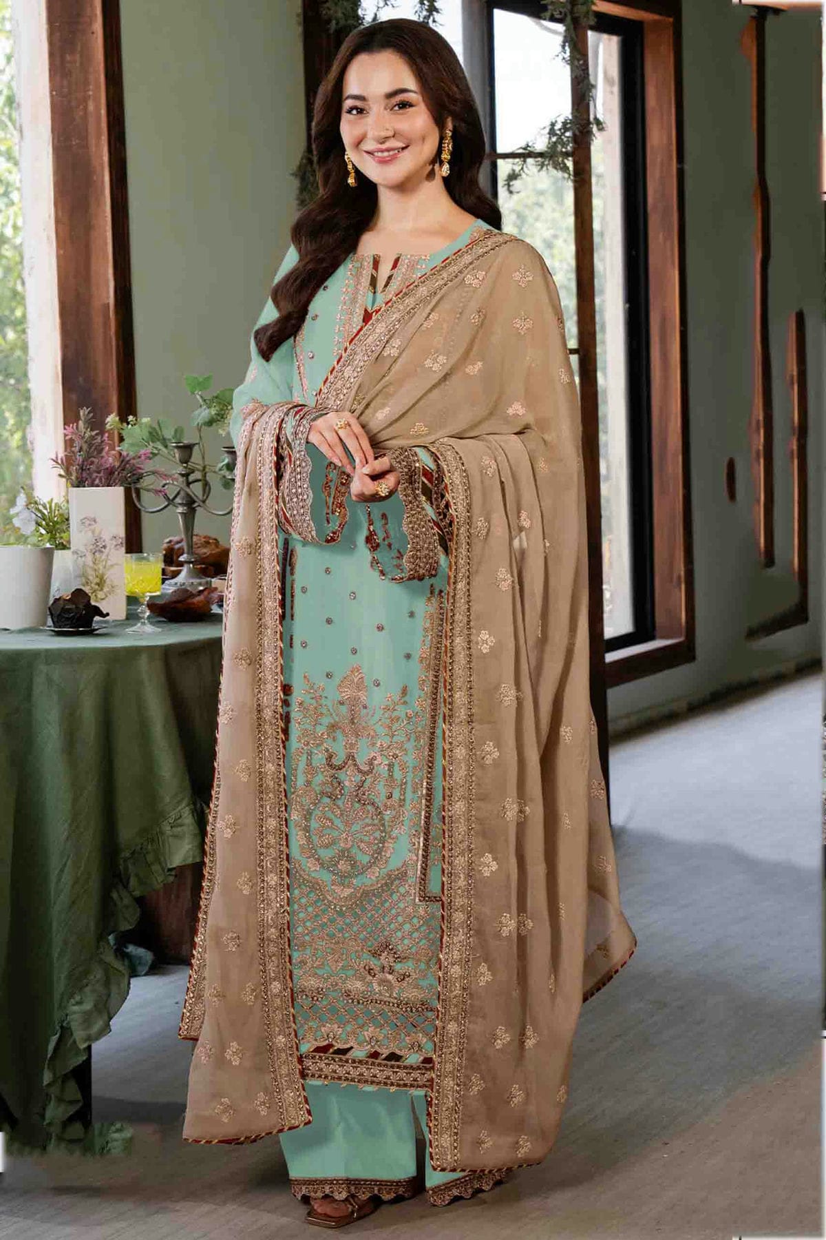Sky Blue Colour Faux Georgette Pakistani Suit VSSM1140904