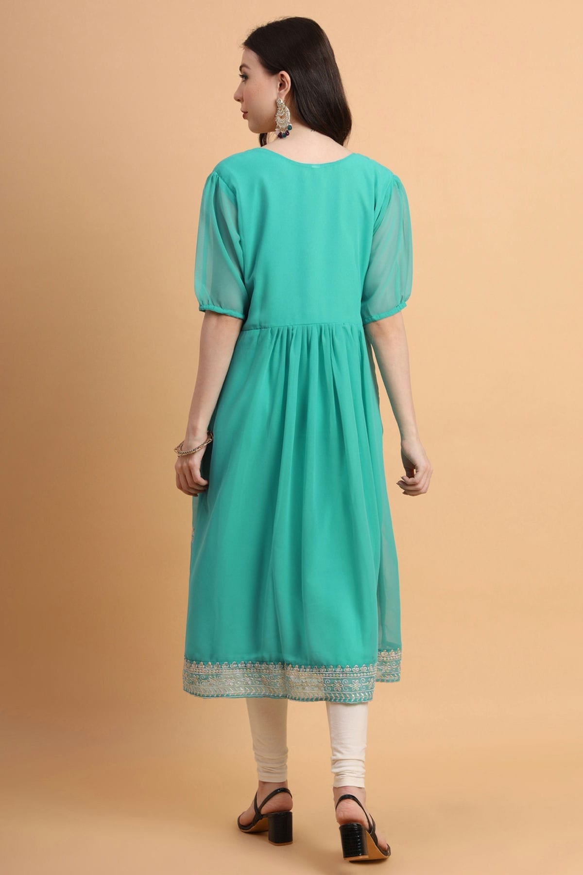 Sky Blue Colour Georgette Kurti VSKR1111171