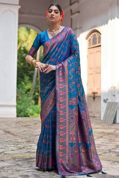 Sky Blue Colour Silk Traditional Saree VSSD1260048