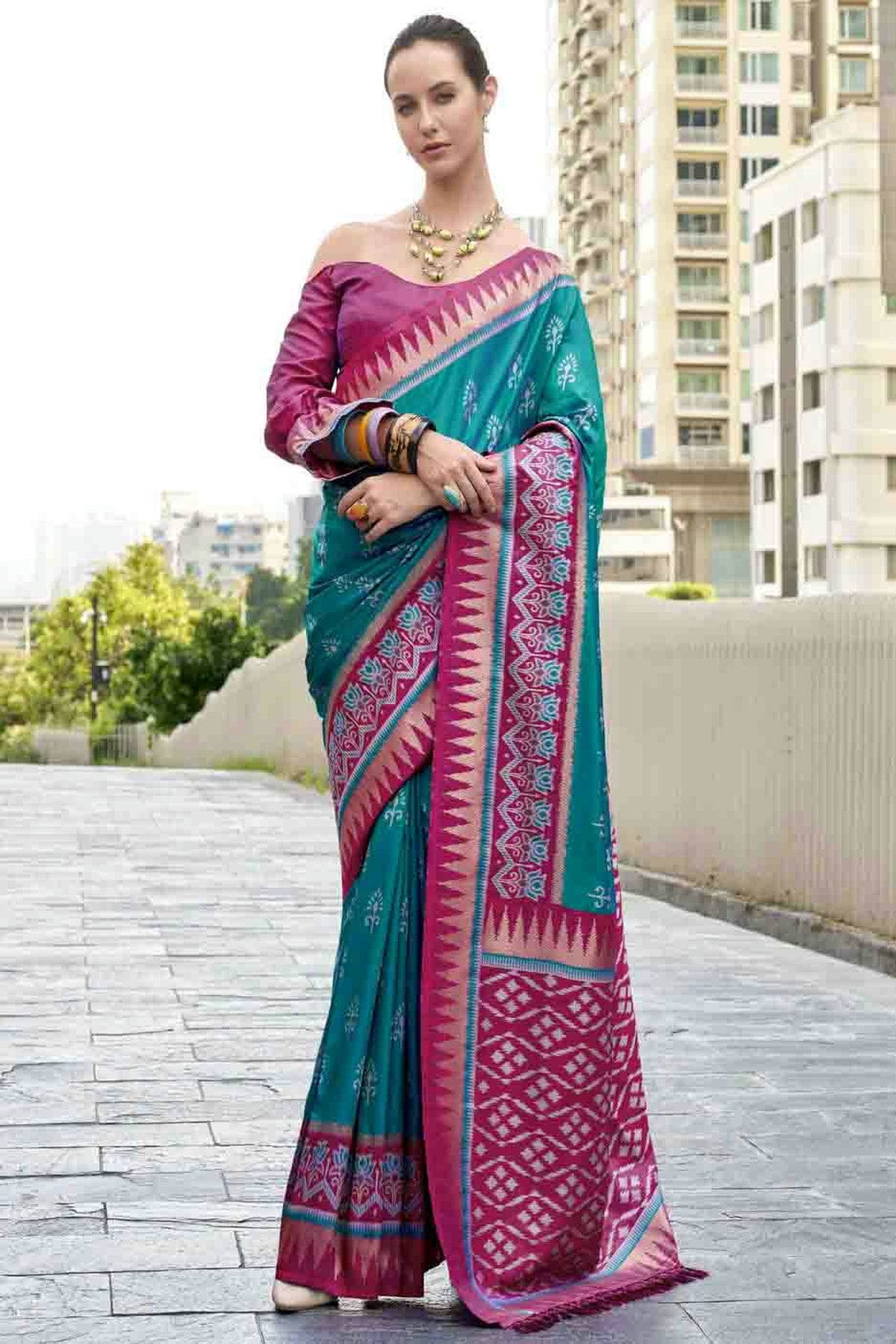 Sky Blue Colour Soft Silk Printed Traditional Sarees VSSD1113723