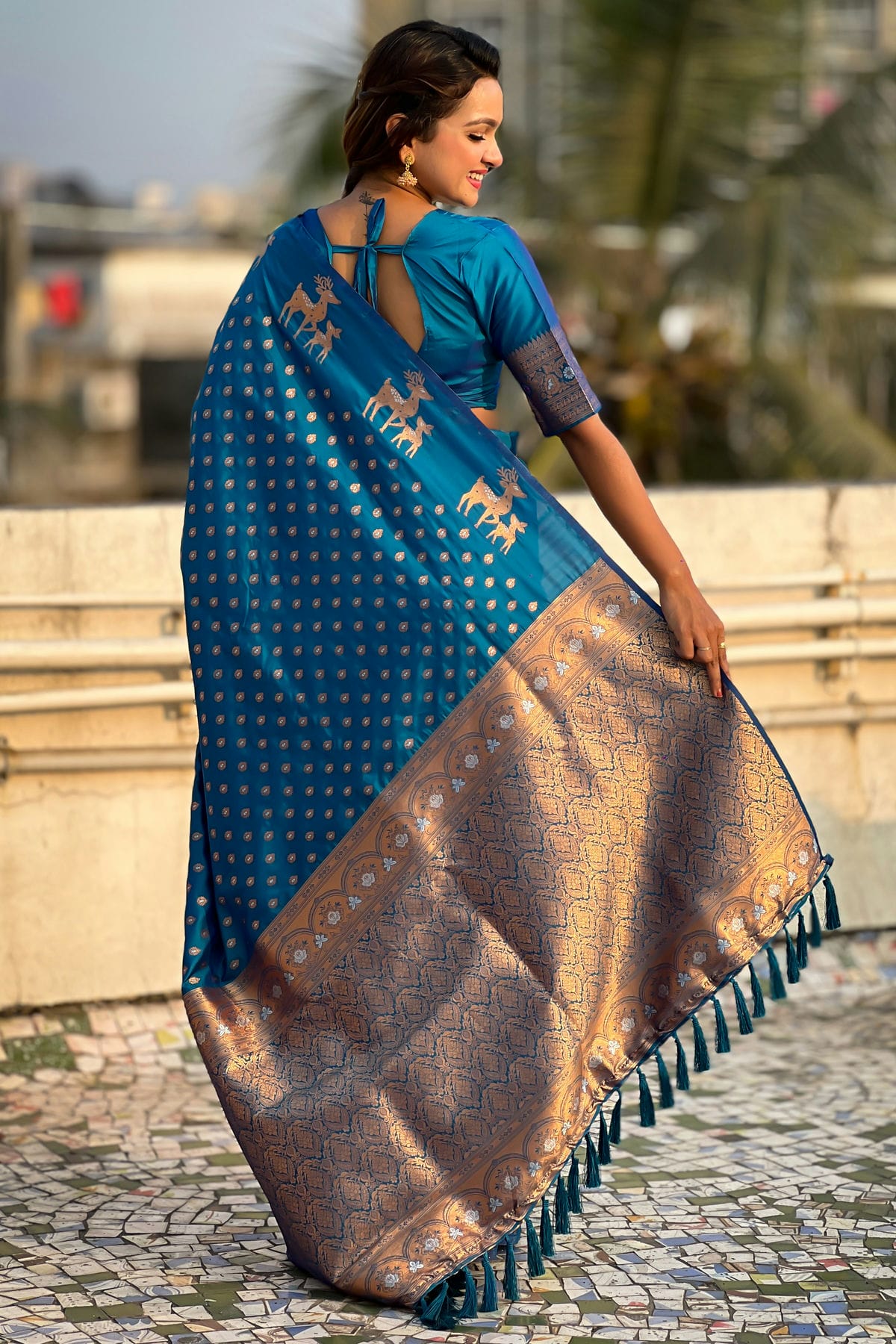Sky Blue Colour Soft Silk Traditional Saree