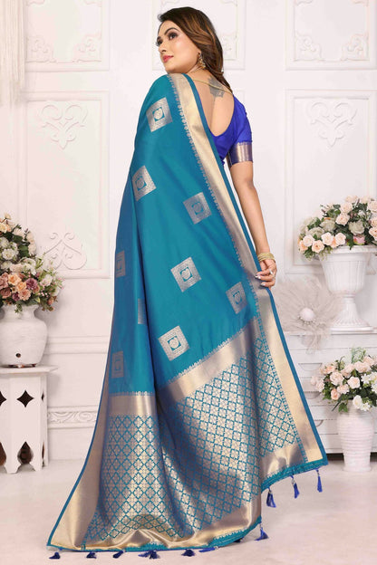 Sky Blue Colour Soft Silk Traditional Saree