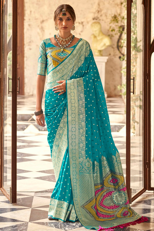 Sky Blue Colour Soft Silk Traditional Saree
