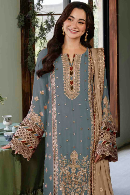 Slate Blue Colour Faux Georgette Pakistani Suit VSSM1140908