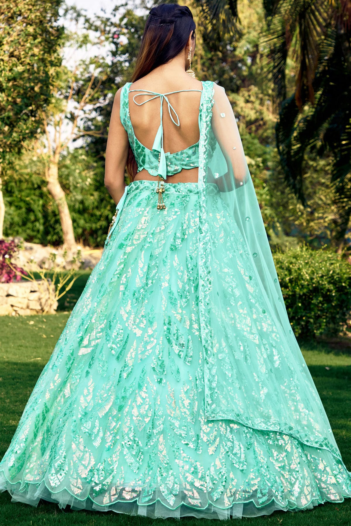 Soft Net Embroidery A Line Lehenga Choli VSLC1010256