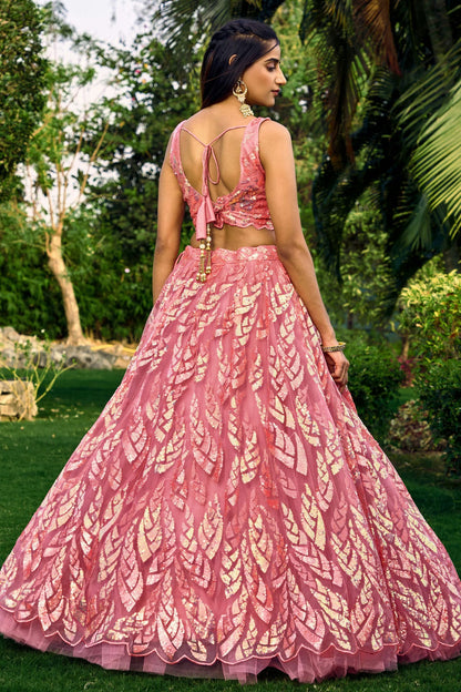 Soft Net Embroidery A Line Lehenga Choli VSLC1010257