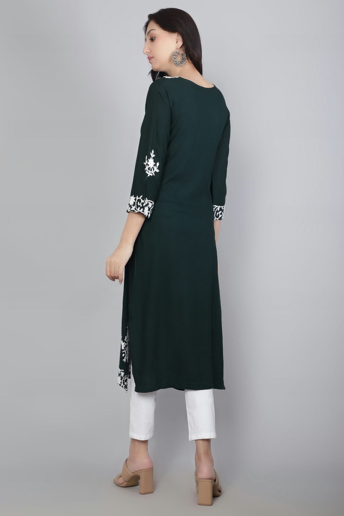Teal Colour Rayon Kurti VSKR1111124