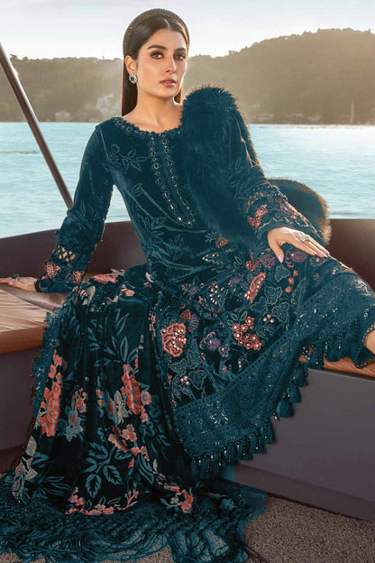 Teal Colour Rayon Semi Stitched Pakistani Suit VSSM1250145