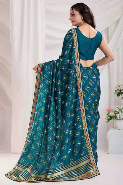 Teal Colour Vichitra Silk Designer Saree VSSD1112869