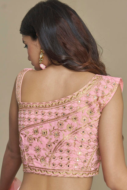 Titan Silk Designer Lehenga Choli In Baby Pink Colour VSLC1270039