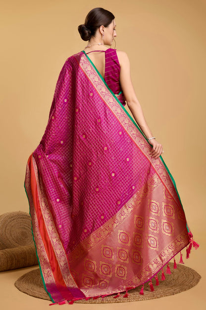 Voilet Colour Silk Saree VSSD1110045